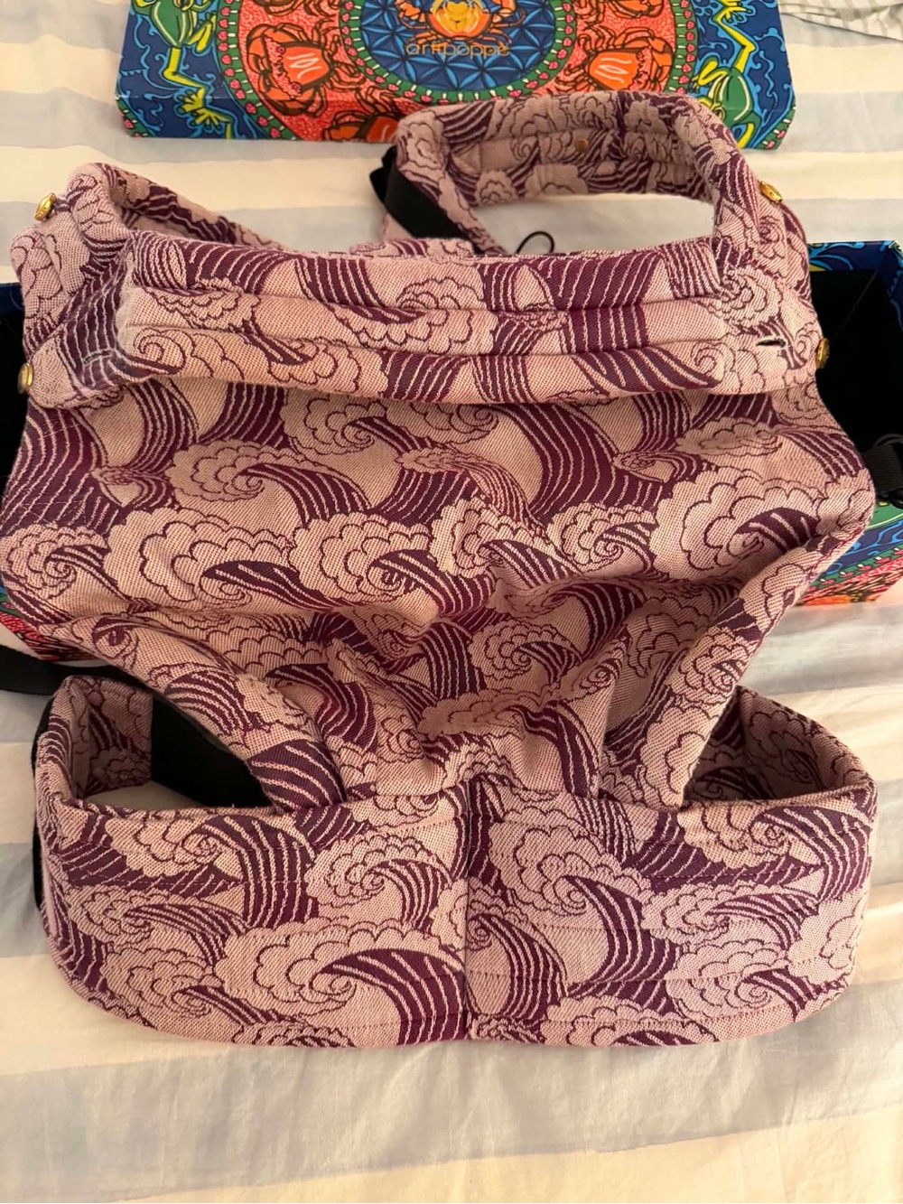 Pink & Purple Wave-Pattern Kids Carrier Cover
